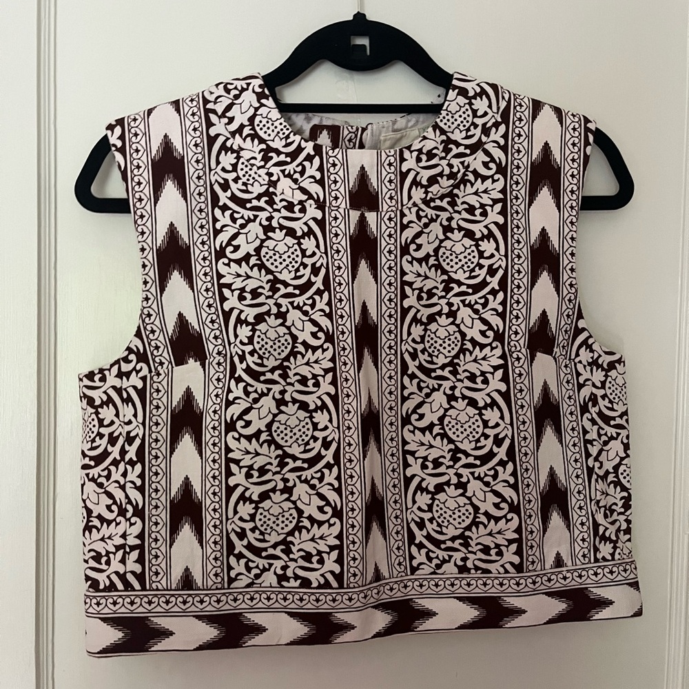Julia Amory Slim Shell Top - Coco Island Ikat NWT
